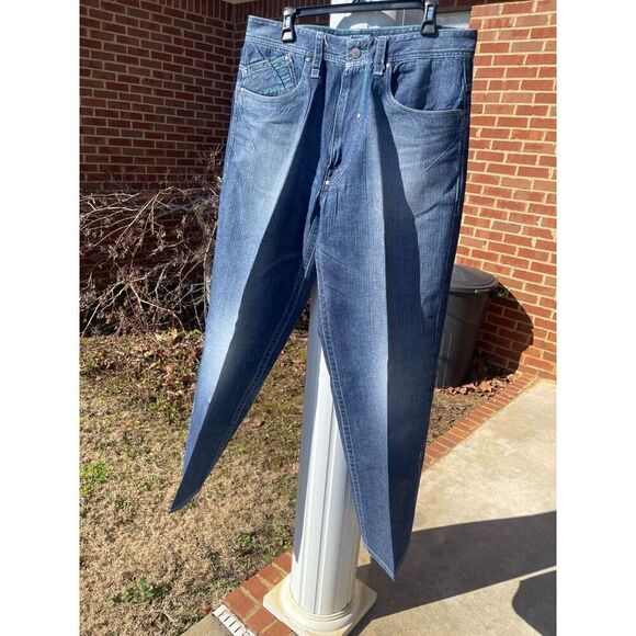 Enyce Men's Straight Jeans Size 36 Blue Denim 100% Cotton Mid Rise 5-Pockets - Picture 1 of 13